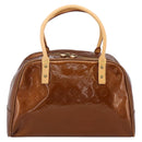 LOUIS VUITTON Monogram Vernis Tompkins Square Bag Bronze M91103 LV Auth BA15825-3