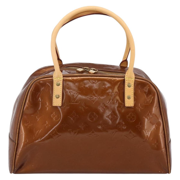 LOUIS VUITTON Monogram Vernis Tompkins Square Bag Bronze M91103 LV Auth BA15825