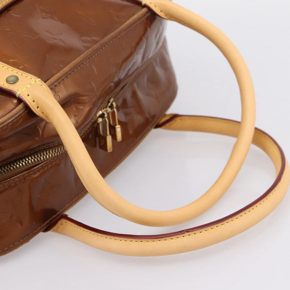 LOUIS VUITTON Monogram Vernis Tompkins Square Bag Bronze M91103 LV Auth BA15825