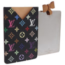 LOUIS VUITTON Monogram Multicolor Etui Hand Mirror Black M92651 LV Auth BA15826-1