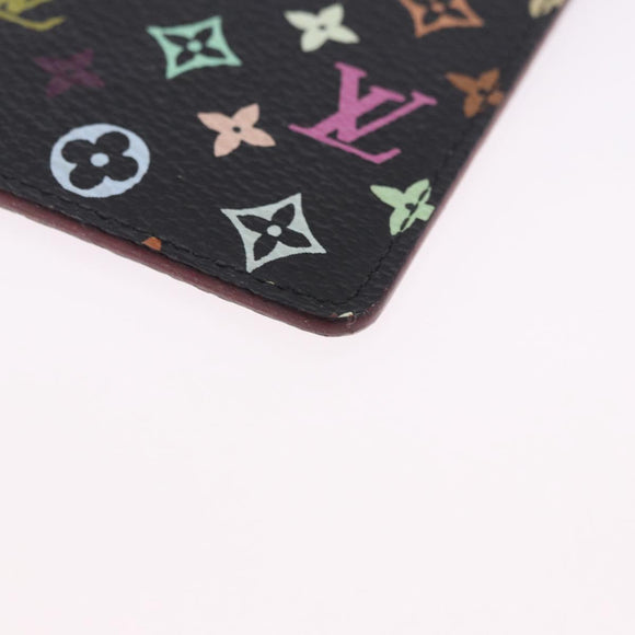 LOUIS VUITTON Monogram Multicolor Etui Hand Mirror Black M92651 LV Auth BA15826