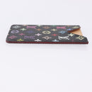 LOUIS VUITTON Monogram Multicolor Etui Hand Mirror Black M92651 LV Auth BA15826-4