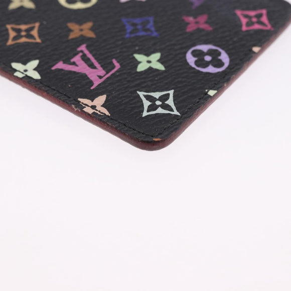 LOUIS VUITTON Monogram Multicolor Etui Hand Mirror Black M92651 LV Auth BA15826