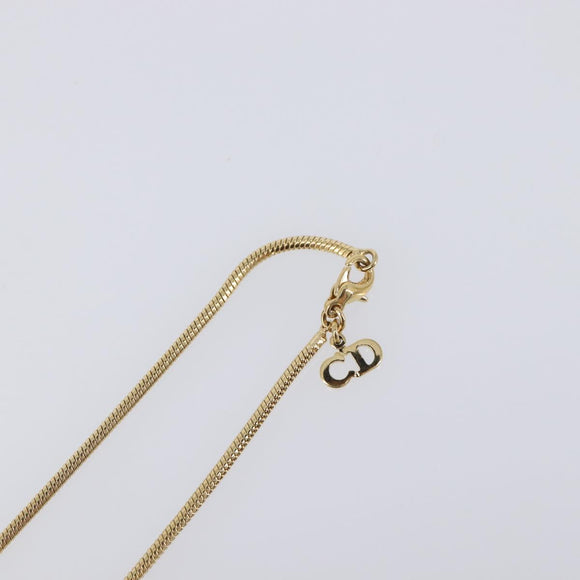 Christian Dior Necklace metal Gold Auth BA15830M