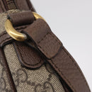 GUCCI GG Supreme Web Sherry Line Bag PVC Beige Gold 547926 Auth BA15831V-8