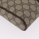GUCCI GG Supreme Web Sherry Line Bag PVC Beige Gold 547926 Auth BA15831V-17