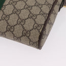 GUCCI GG Supreme Web Sherry Line Bag PVC Beige Gold 547926 Auth BA15831V-18