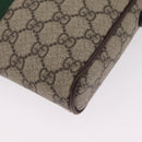 GUCCI GG Supreme Web Sherry Line Bag PVC Beige Gold 547926 Auth BA15831V-20