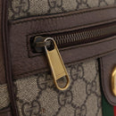 GUCCI GG Supreme Web Sherry Line Bag PVC Beige Gold 547926 Auth BA15831V-22