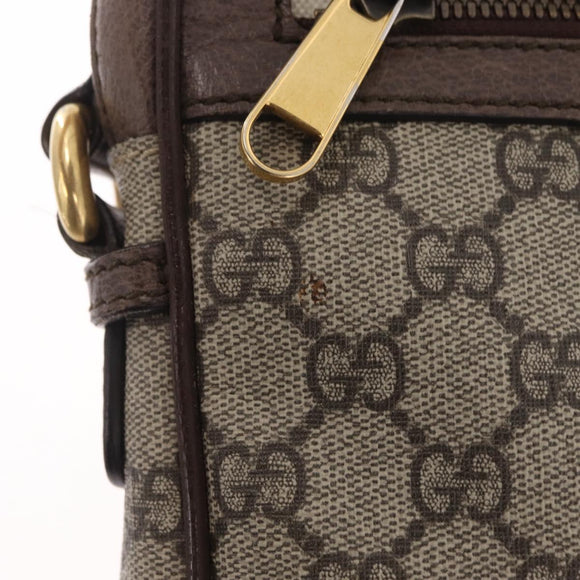 GUCCI GG Supreme Web Sherry Line Bag PVC Beige Gold 547926 Auth BA15831V