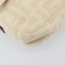 FENDI Zucca Canvas Mamma Baguette Shoulder Bag Beige Silver 26424 Auth BA15832V-14