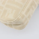 FENDI Zucca Canvas Mamma Baguette Shoulder Bag Beige Silver 26424 Auth BA15832V-16