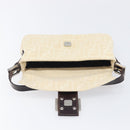 FENDI Zucca Canvas Mamma Baguette Shoulder Bag Beige Silver 26424 Auth BA15832V-19