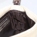 FENDI Zucca Canvas Mamma Baguette Shoulder Bag Beige Silver 26424 Auth BA15832V-21