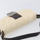 FENDI Zucca Canvas Mamma Baguette Shoulder Bag Beige Silver 26424 Auth BA15832V-6