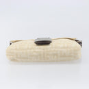 FENDI Zucca Canvas Mamma Baguette Shoulder Bag Beige Silver 26424 Auth BA15832V-5