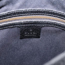 GUCCI GG Canvas New Jackie Shoulder Bag Black Gold 120888 Auth BA15834V-15