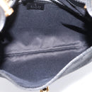 GUCCI GG Canvas New Jackie Shoulder Bag Black Gold 120888 Auth BA15834V-16