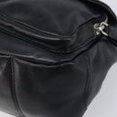 PRADA Shoulder Bag Leather Black Silver Auth BA15835V-12