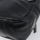PRADA Shoulder Bag Leather Black Silver Auth BA15835V-14