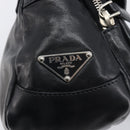 PRADA Shoulder Bag Leather Black Silver Auth BA15835V-16