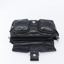 PRADA Shoulder Bag Leather Black Silver Auth BA15835V-18