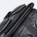 PRADA Shoulder Bag Leather Black Silver Auth BA15835V-19