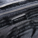 PRADA Shoulder Bag Leather Black Silver Auth BA15835V-21