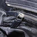PRADA Shoulder Bag Leather Black Silver Auth BA15835V-25