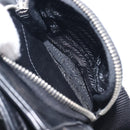 PRADA Shoulder Bag Leather Black Silver Auth BA15835V-28