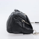 PRADA Shoulder Bag Leather Black Silver Auth BA15835V-4