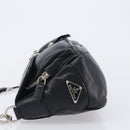 PRADA Shoulder Bag Leather Black Silver Auth BA15835V-5