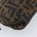 FENDI Zucca Canvas Mamma Baguette Shoulder Bag Black Brown 26424 Auth BA15836V-17