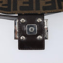 FENDI Zucca Canvas Mamma Baguette Shoulder Bag Black Brown 26424 Auth BA15836V-9