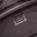 FENDI Zucca Canvas Mamma Baguette Shoulder Bag Black Brown 26424 Auth BA15836V-21