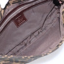 FENDI Zucca Canvas Mamma Baguette Shoulder Bag Black Brown 26424 Auth BA15836V-10