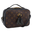 LOUIS VUITTON Monogram Saintonge Shoulder Bag Black M43555 LV Auth BA15837V-1