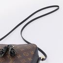 LOUIS VUITTON Monogram Saintonge Shoulder Bag Black M43555 LV Auth BA15837V-10