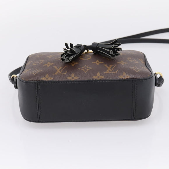 LOUIS VUITTON Monogram Saintonge Shoulder Bag Black M43555 LV Auth BA15837V