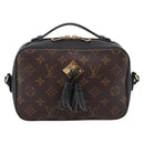 LOUIS VUITTON Monogram Saintonge Shoulder Bag Black M43555 LV Auth BA15837V-2