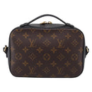 LOUIS VUITTON Monogram Saintonge Shoulder Bag Black M43555 LV Auth BA15837V-3