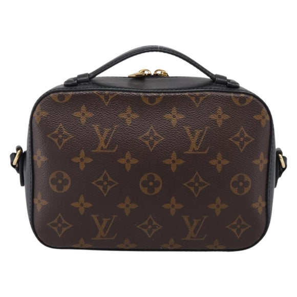 LOUIS VUITTON Monogram Saintonge Shoulder Bag Black M43555 LV Auth BA15837V