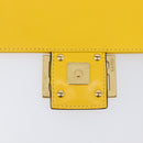 FENDI Zucca Canvas Mamma Baguette Bag Leather 2way Yellow 8BR600 Auth BA15839V-25