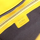 FENDI Zucca Canvas Mamma Baguette Bag Leather 2way Yellow 8BR600 Auth BA15839V-26
