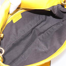 FENDI Zucca Canvas Mamma Baguette Bag Leather 2way Yellow 8BR600 Auth BA15839V-11