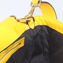 FENDI Zucca Canvas Mamma Baguette Bag Leather 2way Yellow 8BR600 Auth BA15839V-27