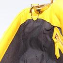 FENDI Zucca Canvas Mamma Baguette Bag Leather 2way Yellow 8BR600 Auth BA15839V-28