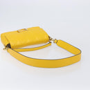 FENDI Zucca Canvas Mamma Baguette Bag Leather 2way Yellow 8BR600 Auth BA15839V-8