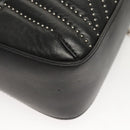 Stella MacCartney Star Chain Shoulder Bag Leather Black Silver Auth BA1584-15