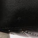 Stella MacCartney Star Chain Shoulder Bag Leather Black Silver Auth BA1584-9